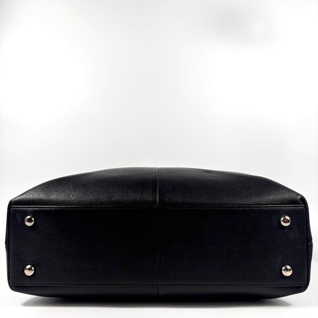 ✨美品✨ユナイテッドアローズ トートバッグ シボ 本革 黒 A4可 大容量