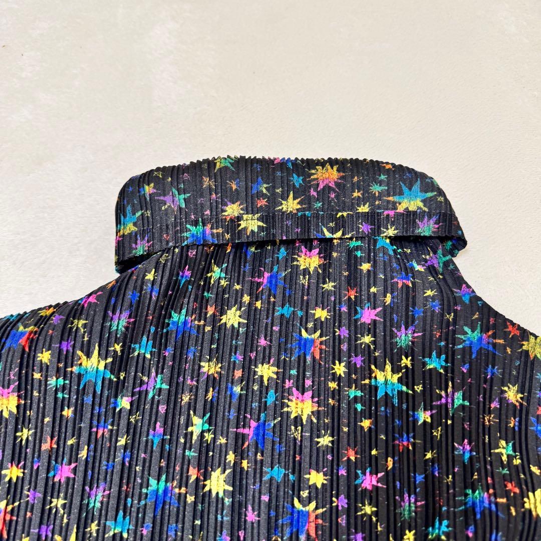 極美品✨PLEATS PLEASE 星柄 マルチカラー 長袖 ハイネック - メルカリ