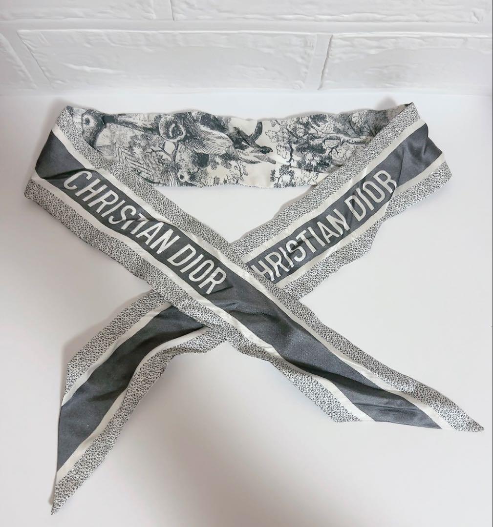 クリスチャンディオール ChristianDior バンダナ ミッツァ グレー