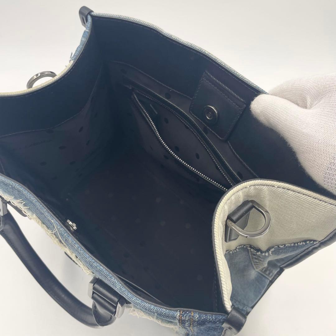 DOLCE&GABBANA デニム ロゴエンブロイダリー トートバッグ 2way