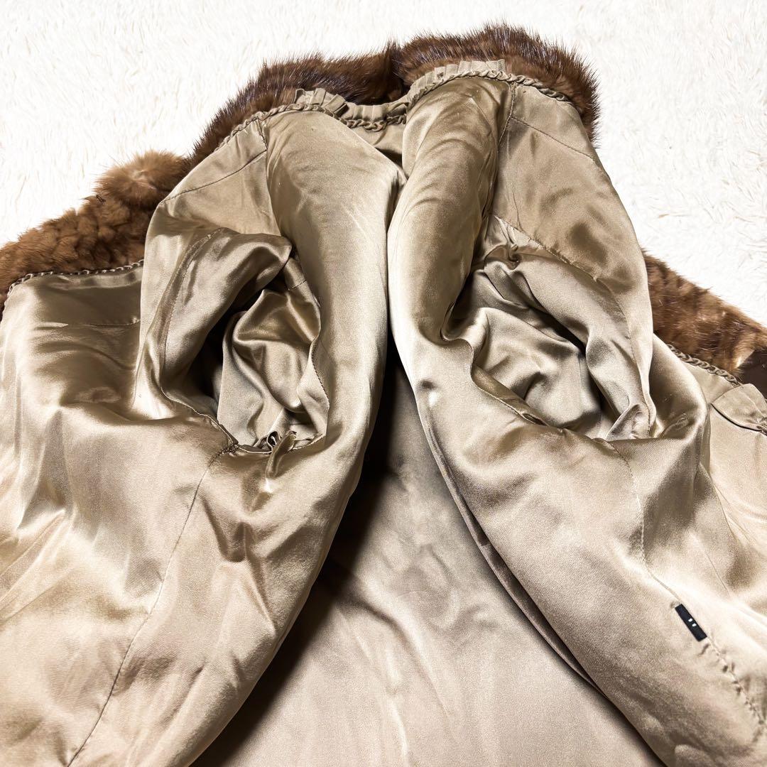 美品】セーブルミンクファー 毛皮 コート 11号 ゴールドブラウン 高級