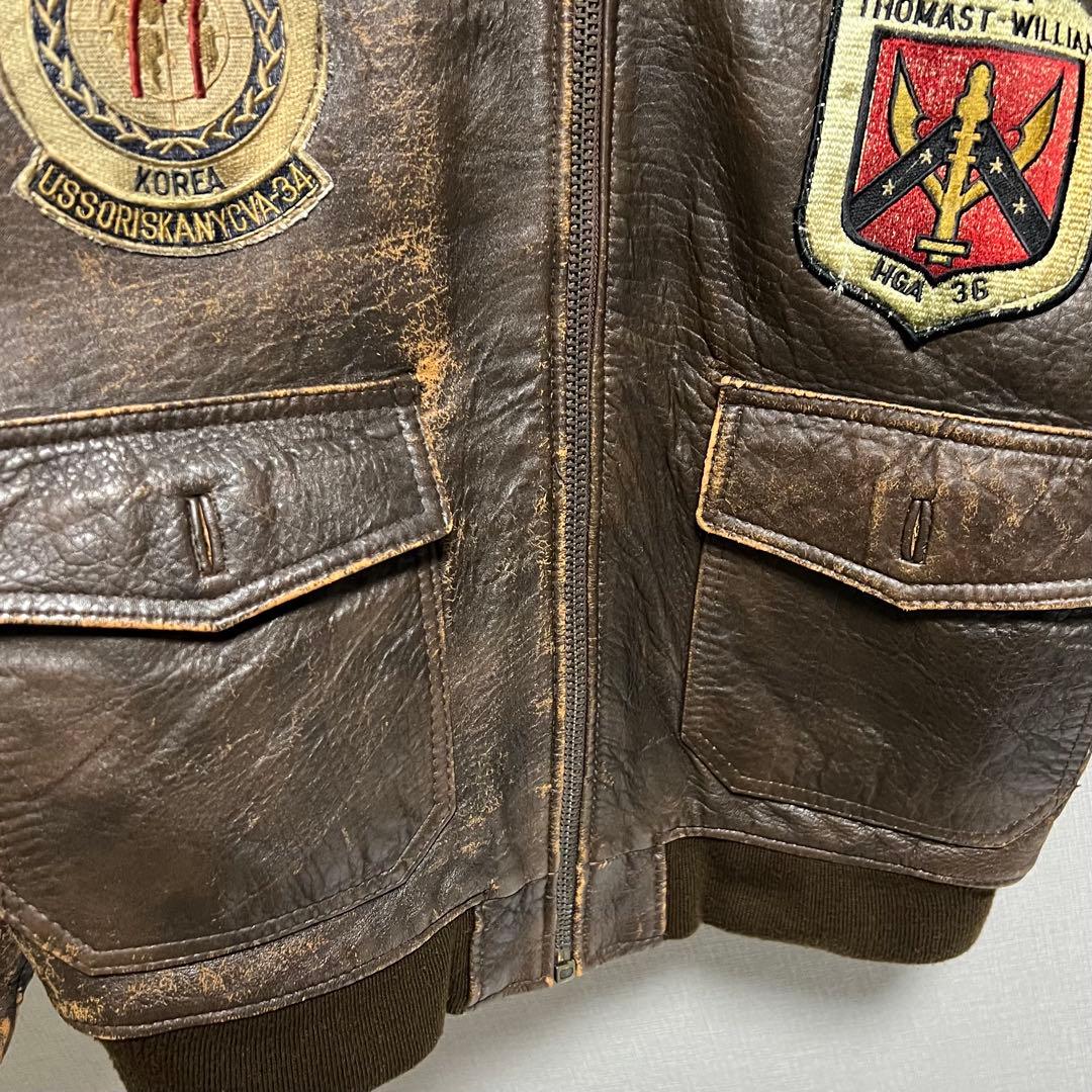 1988 AVIREX G-1 ワッペン フライトジャケット U.S.NAVY