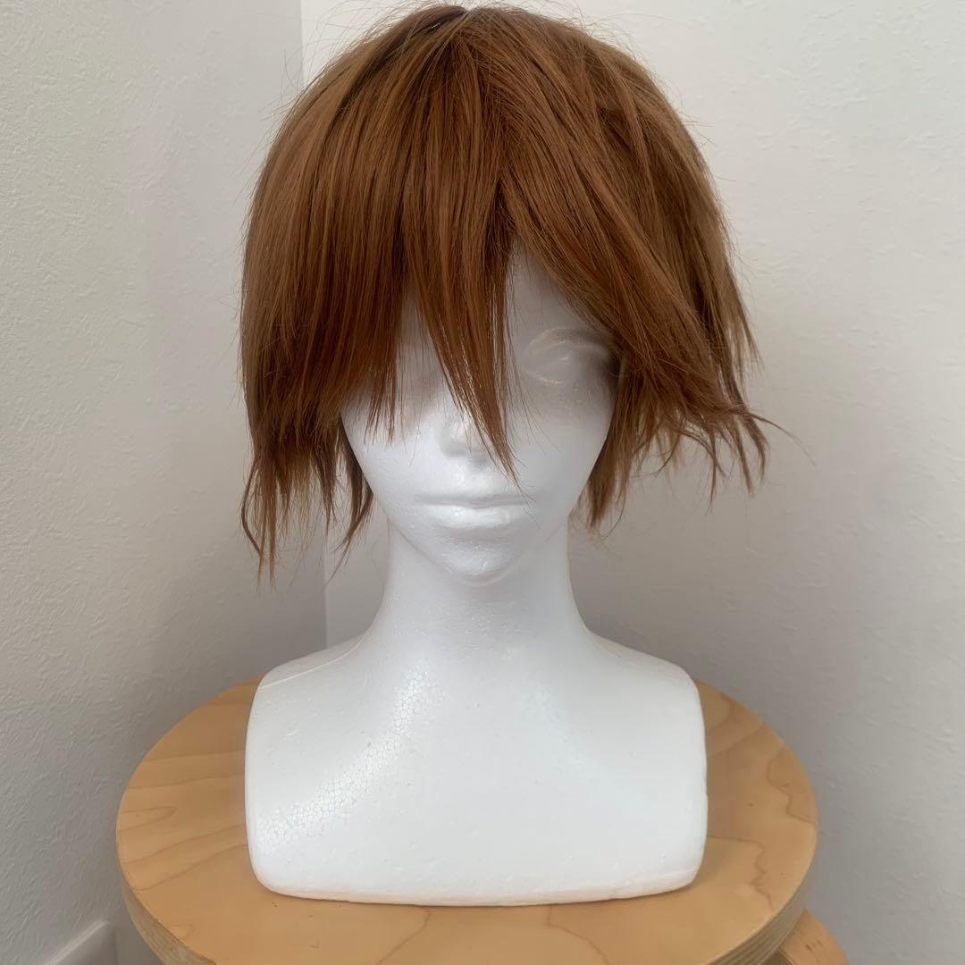 ショートウィッグ ブラウン 前髪あり - メルカリ