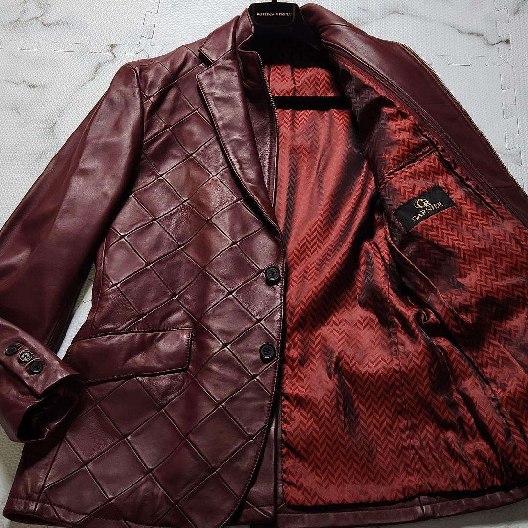 極美品✨L GARNIER 近年モデル レザージャケット キルティング Mink Lining] フォビアウィンタークロップレザージャケット - ULAN