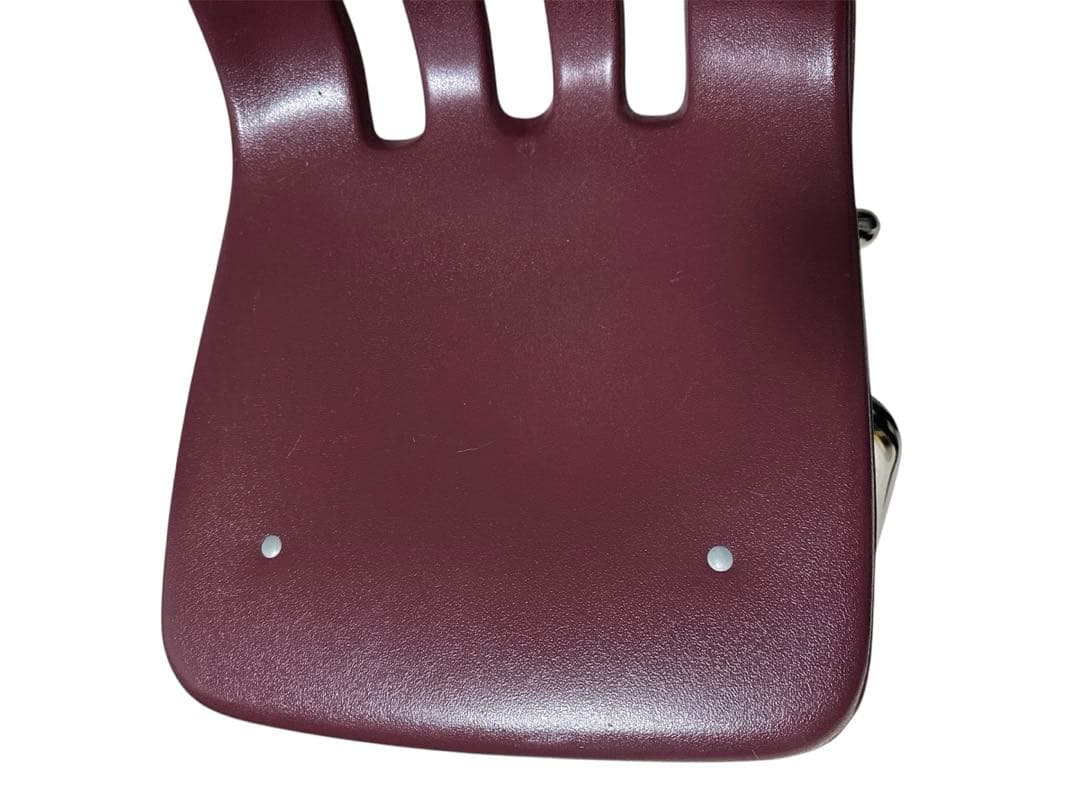 希少】Virco バルコ スタッキングチェア M9018 ワイン レッド