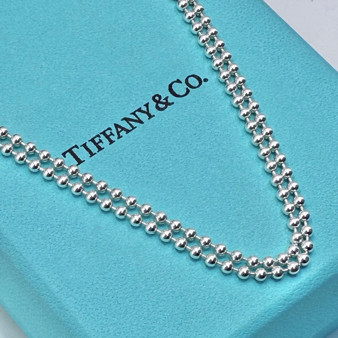 極美品】ティファニー ロングボールチェーン ネックレス 86cm シルバー