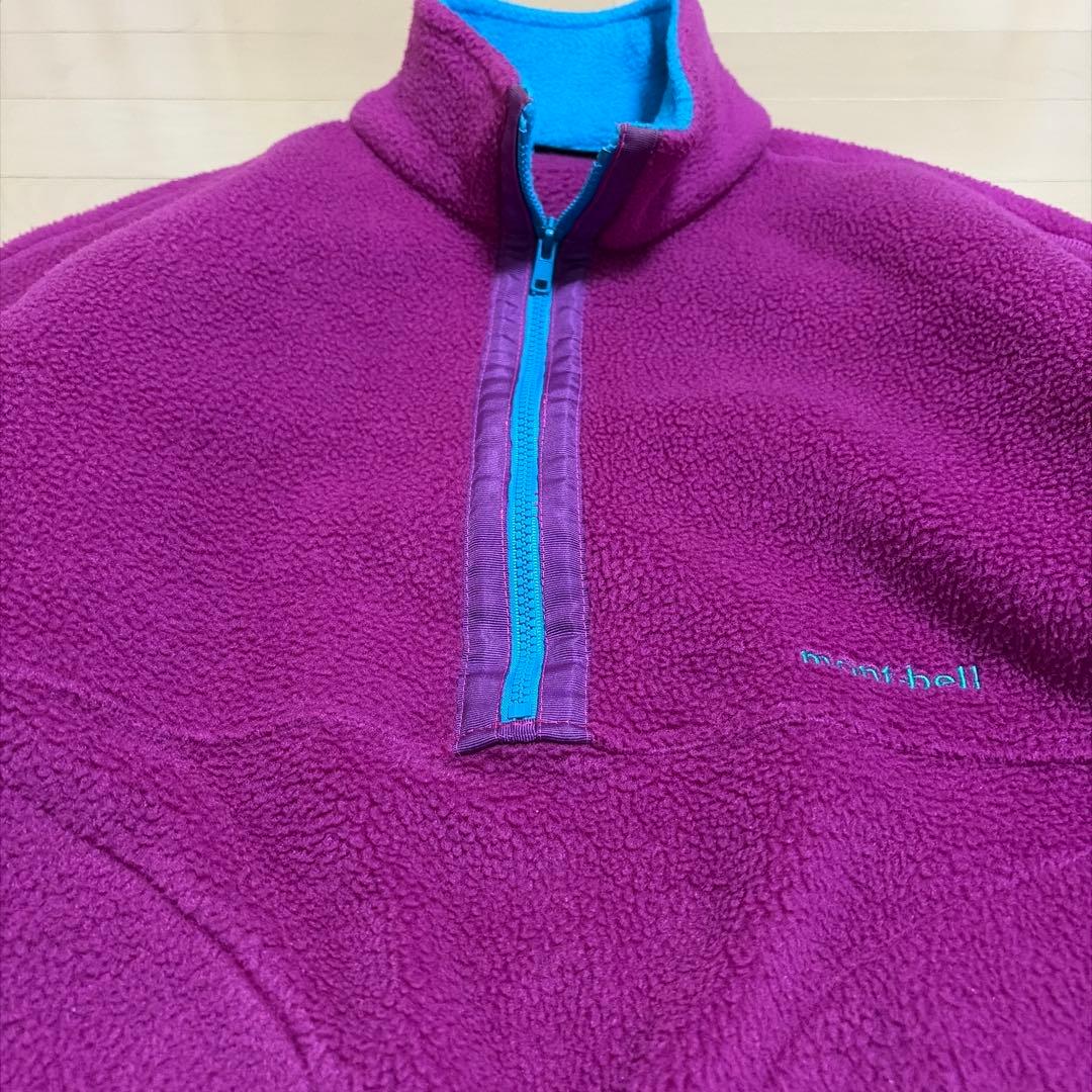 美品】80s mont-bell ハーフジップ フリース モンベル スナップT