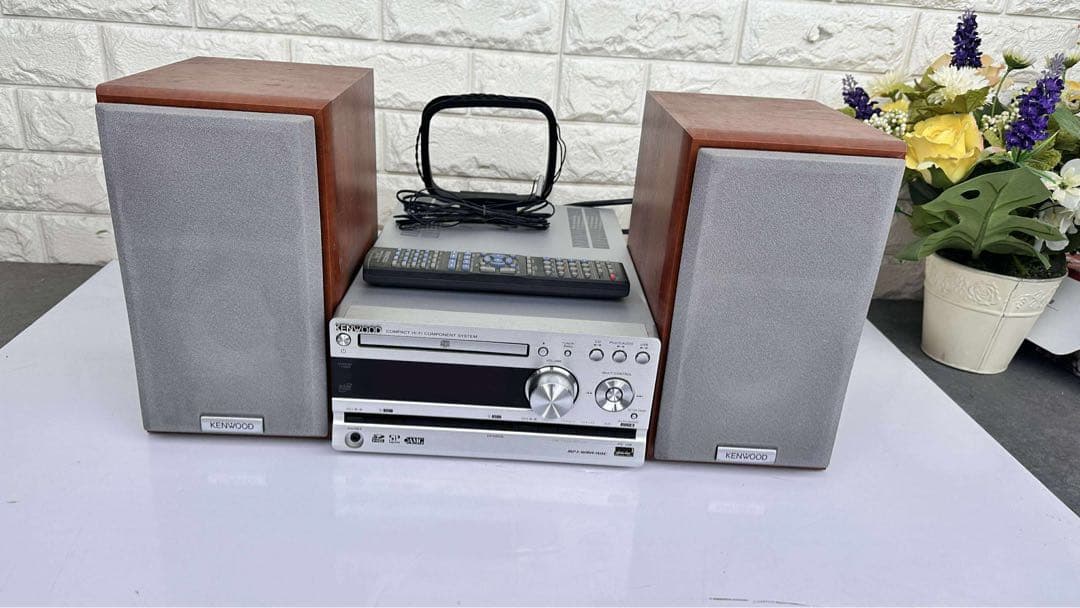 KENWOOD ケンウッド　ミニコンポ　RD-UDE77 美品】KENWOOD RD-UDE77 ミニコンボ CD USB SD MP3リモコン付き コンポ