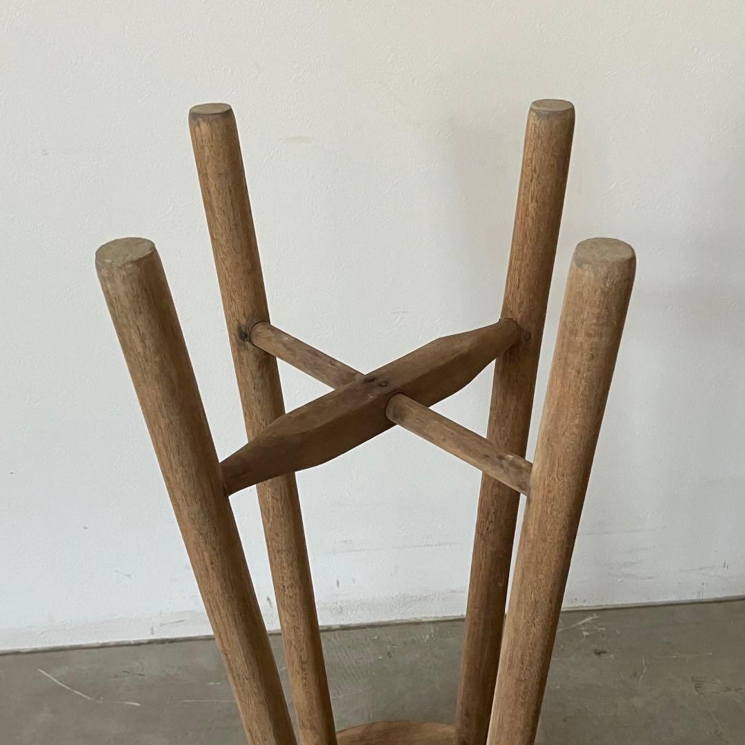 レトロ 古道具 古家具 古民家 剥離家具 ストリップド 丸椅子 南京椅子 木製