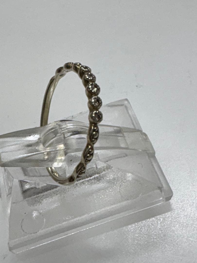 アガット・k10ダイヤリング・13号・1.2g・中古品