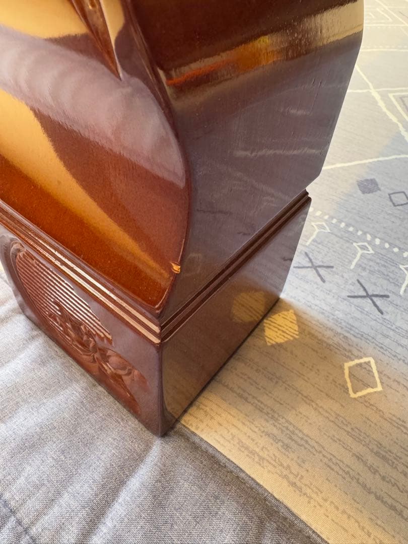 木製彫刻入り座卓こたつ ダークブラウン