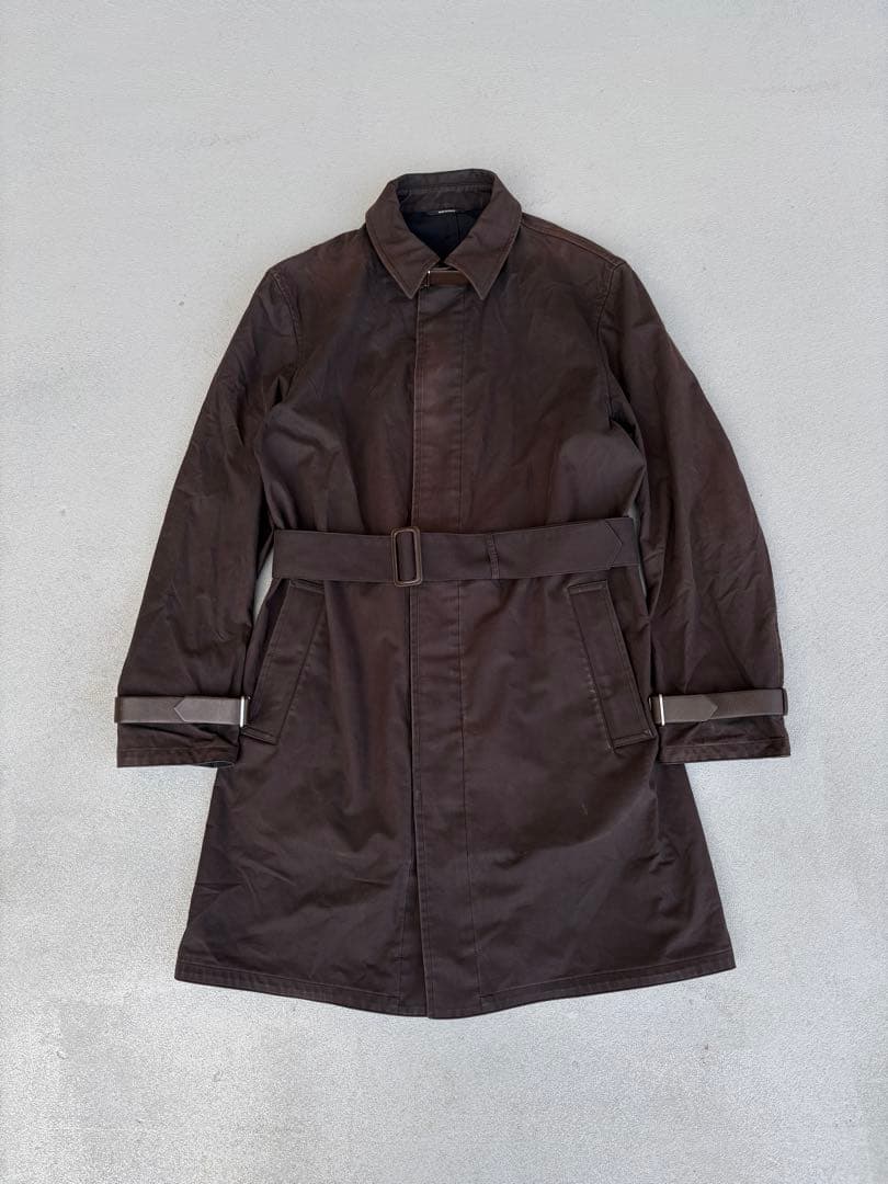 ジャケット・アウター HERMES leather strap trench coat brown Long trench coat - Brown | Hermès UAE