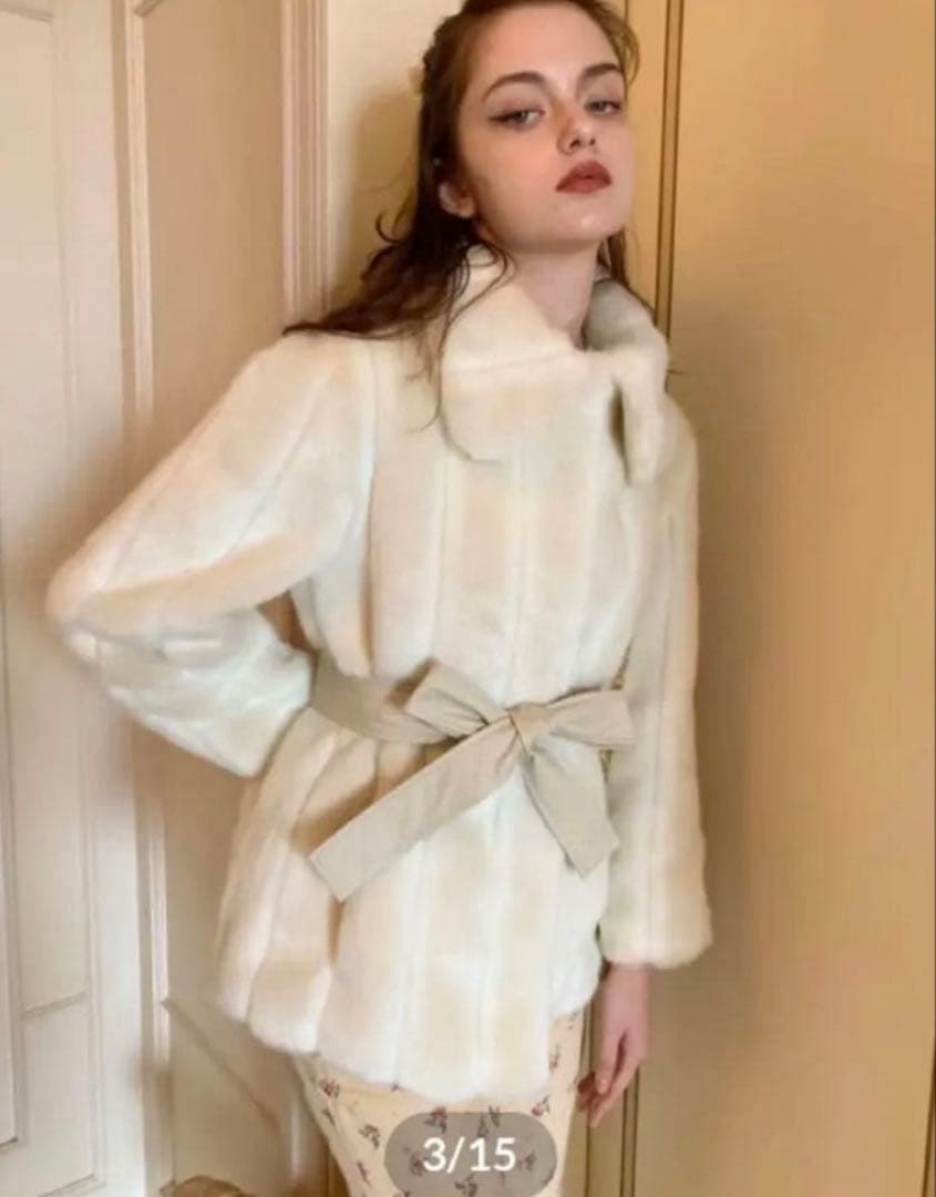 ジャケット・アウター parisienne ribbon 2way fur coat epine AW新作 parisienne ribbon 2way fur coatご紹介♡ | épine official blog