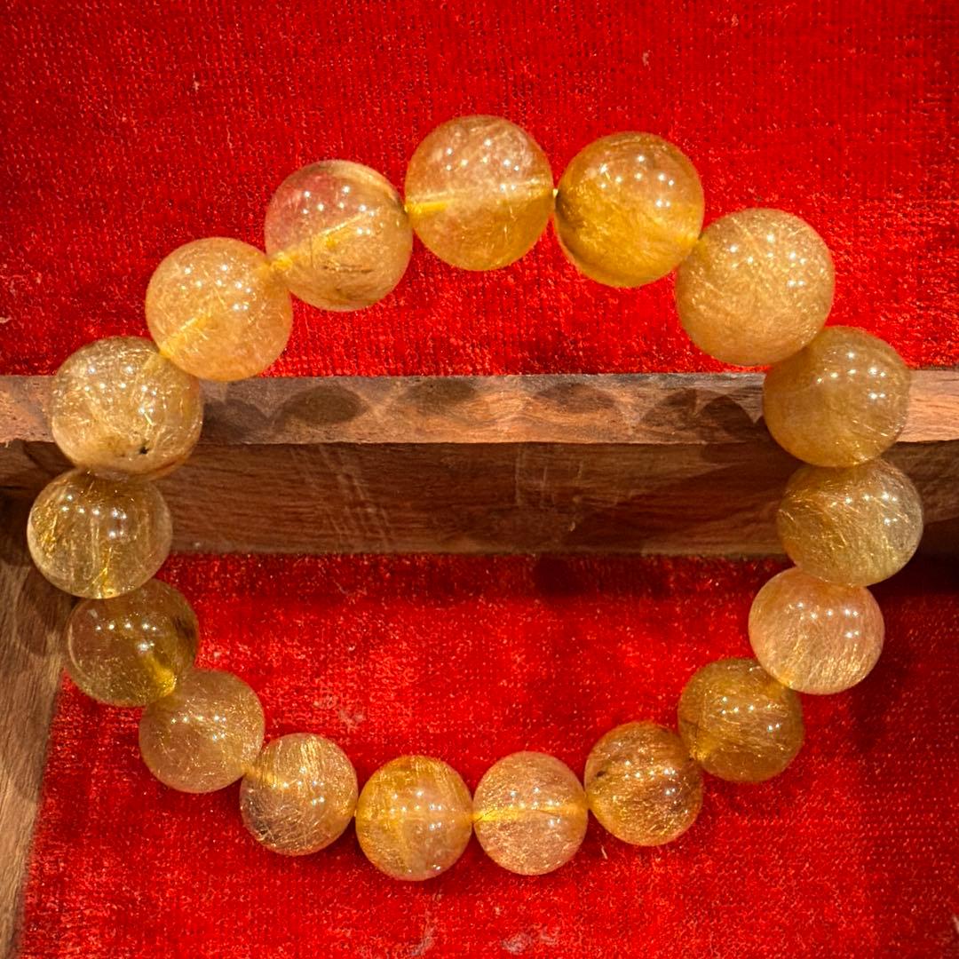 天然タイチンルチルクォーツ 12.5mm