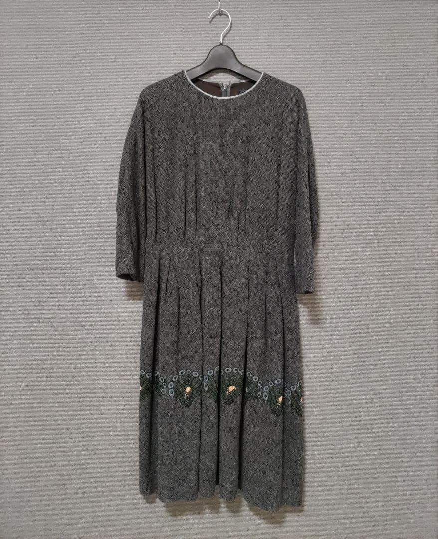 mina perhonen ミナ・ペルホネン peacock ワンピース 36 mina perhonen（ミナペルホネン） 【美品】ミナペルホネン *forest