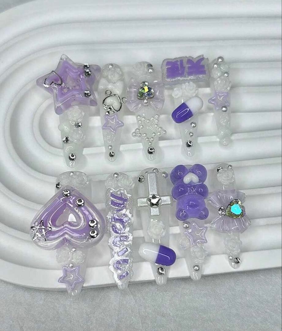 ネイルチップ 紫 91986781c233a9758d80c463f05617