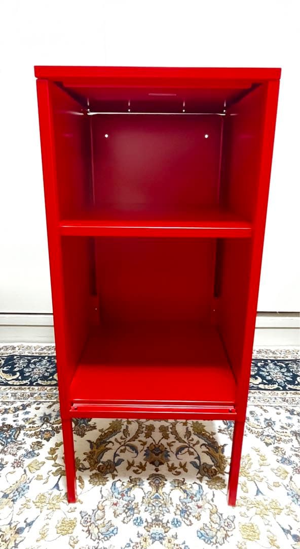 IKEA イケア LIXHULT リックスフルト キャビネット レッド 赤色 - メルカリ