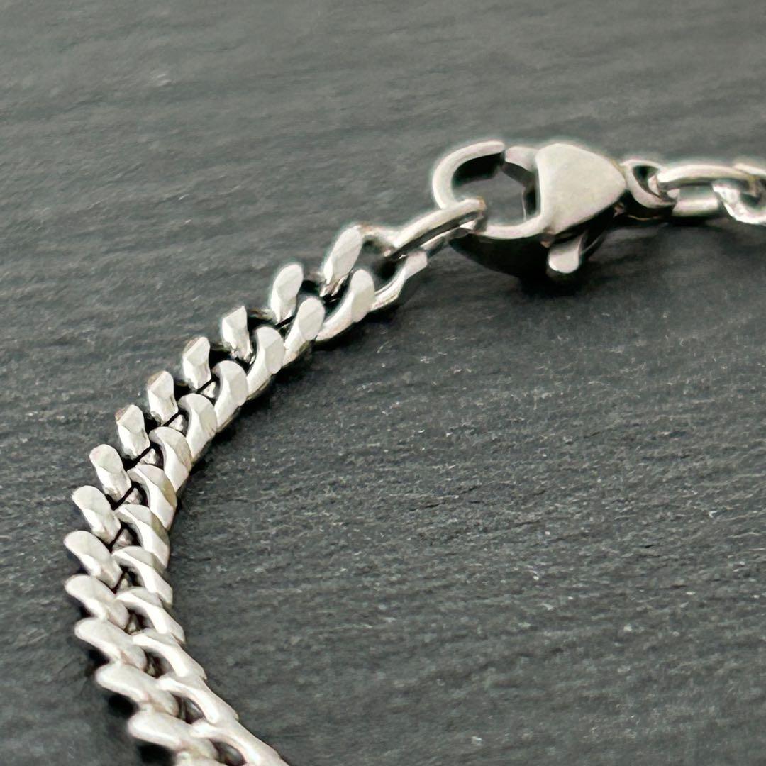 3.5mm 喜平ブレスレット シルバー＊サージカルステンレス316L＊男女