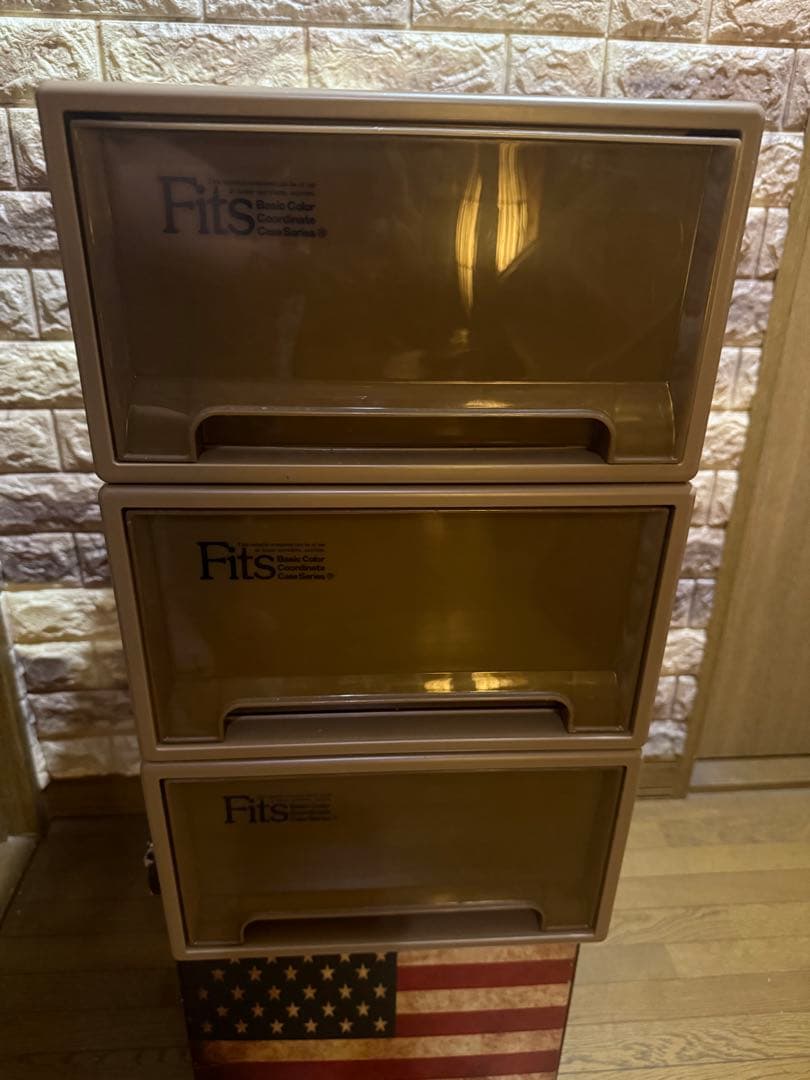 フィッツ Fits天馬 衣装ケース クローゼット 3個　ブラウン 天馬 収納ケース 衣装ケース フィッツケース ディープ カプチーノ