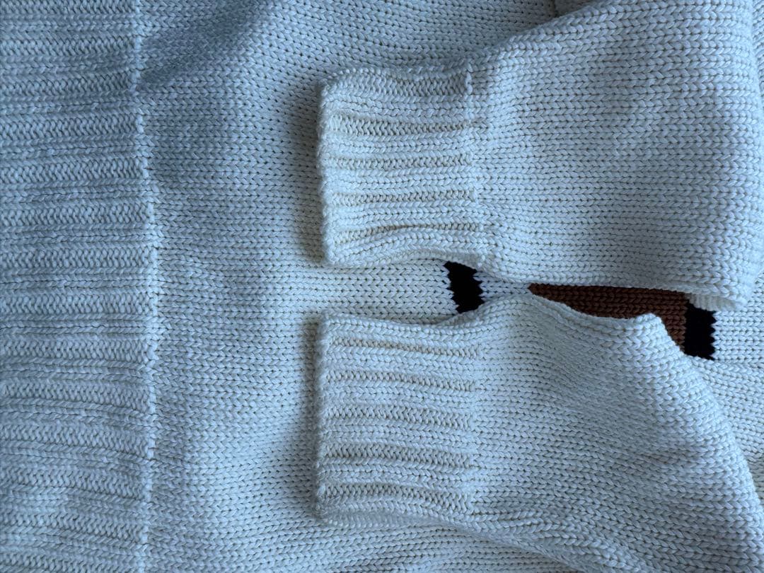 HUMAN MADE ホワイト セーター 犬刺繍 - メルカリ