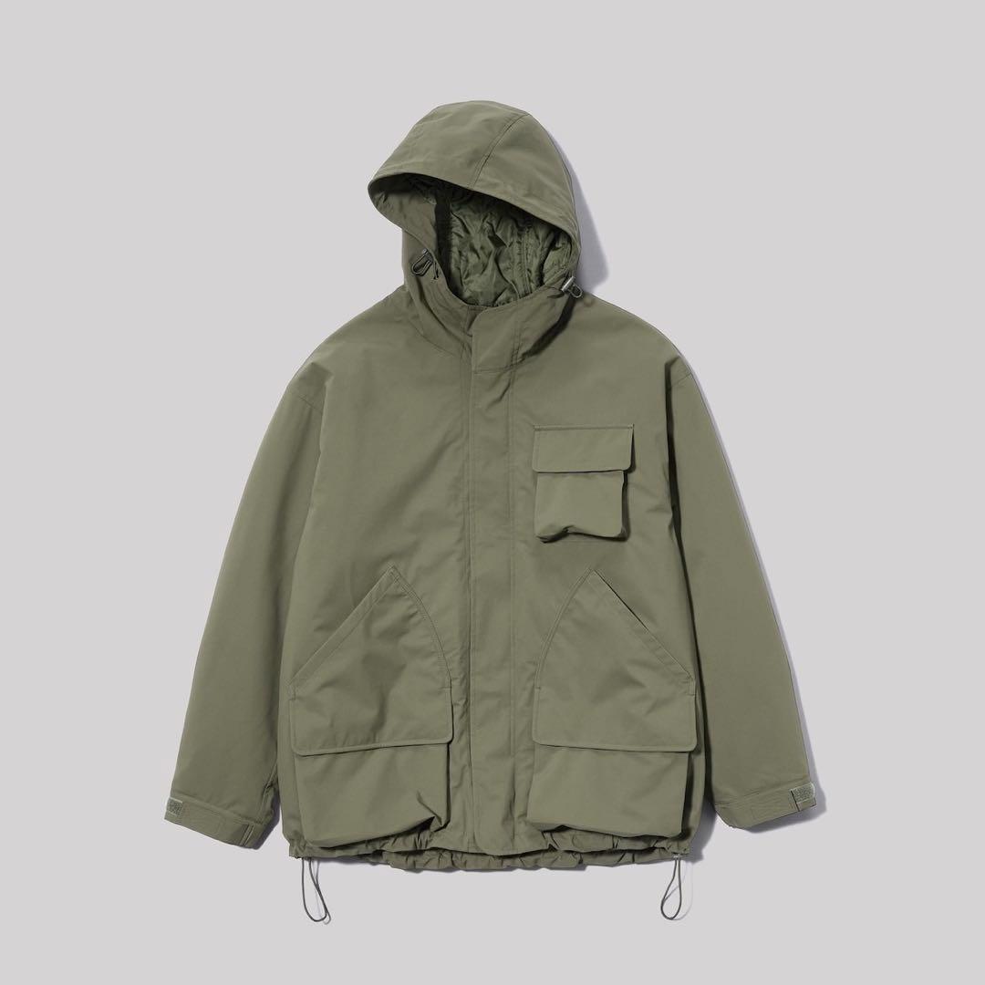 GU×ENGINEERED GARMENTS パデッドシェルパーカ オリーブ M - メルカリ