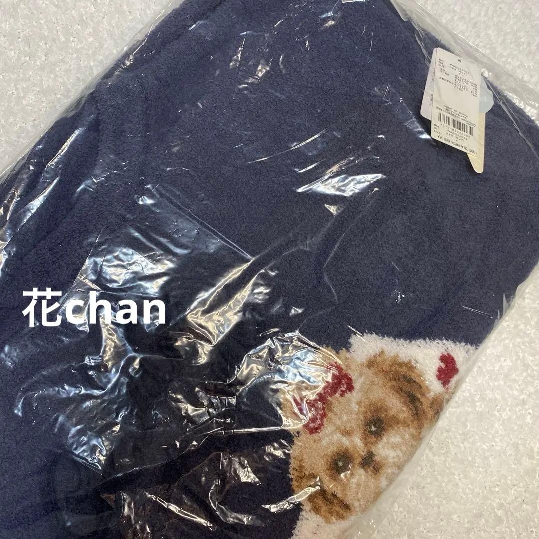 新品 未開封 ジェラートピケ シーズー ジャガードワンピース ネイビー