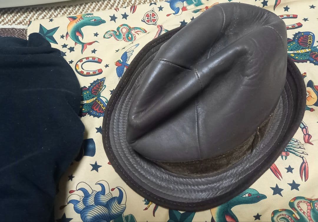 レザーハット ヴィンテージ Unknown 607080s フェルト