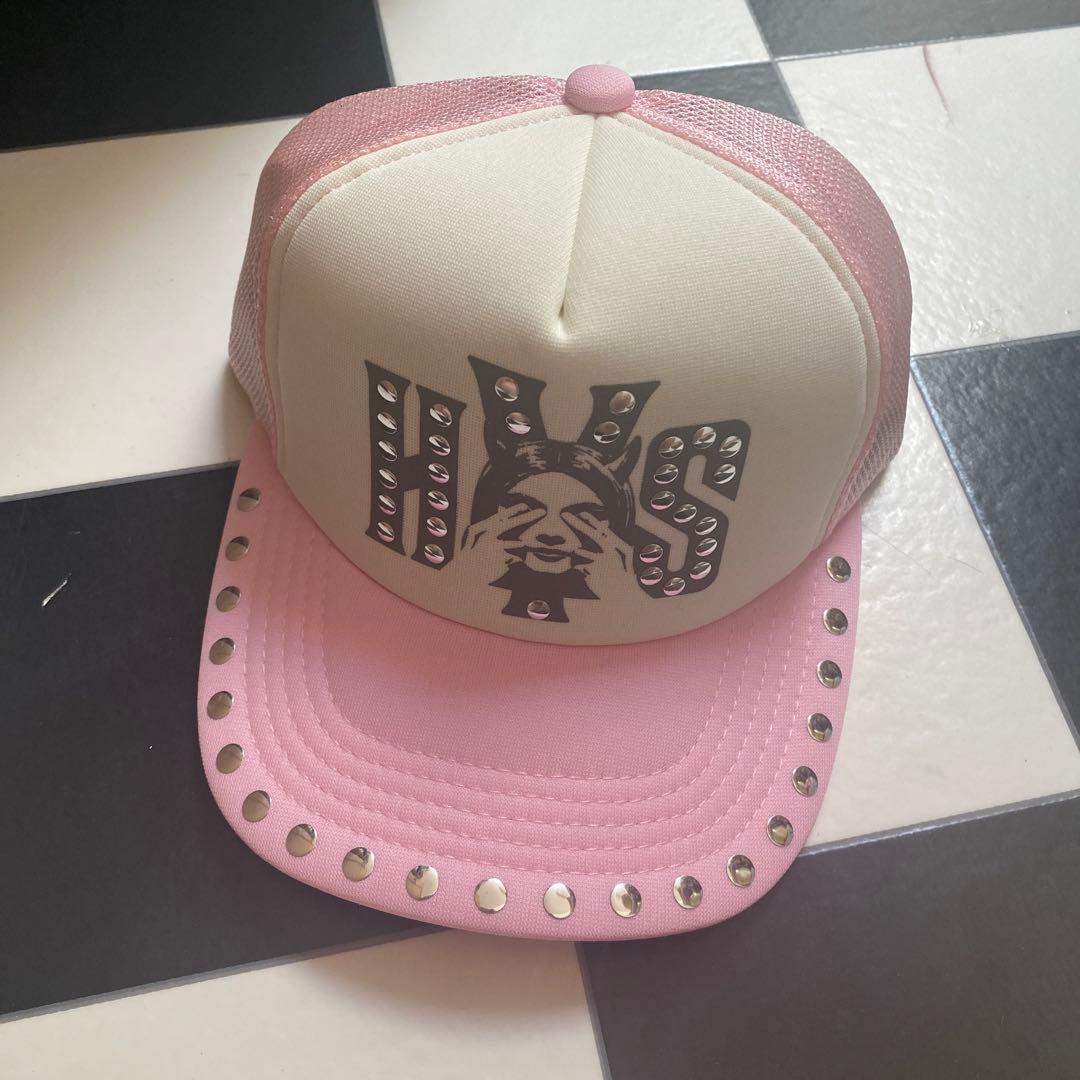 ヒステリックグラマー EVIL スタッズ キャップ ピンク - メルカリ