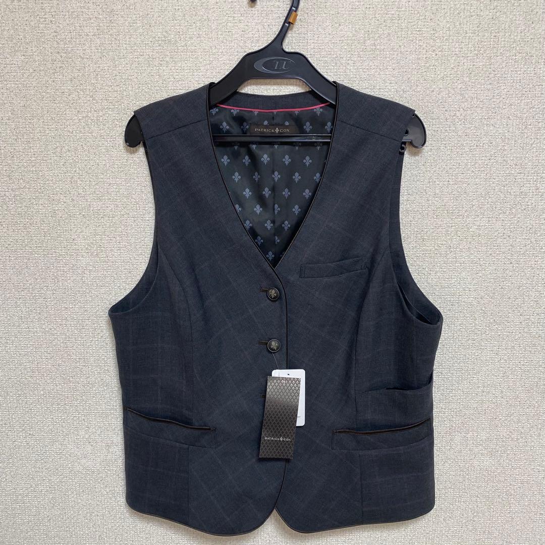 新品タグ付き】パトリックコックス 事務服 15号 ベスト スカート 2点