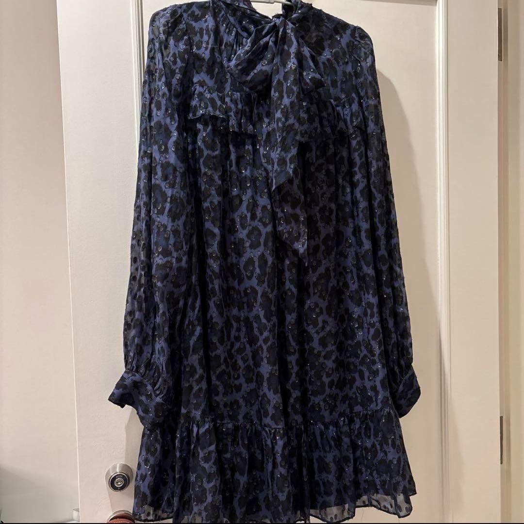 kate spade ケイトスペード ワンピース（S）紺/ネイビー 豹柄 フリル kate spade NEW YORK（ワンピース）のフリマアイテム一覧