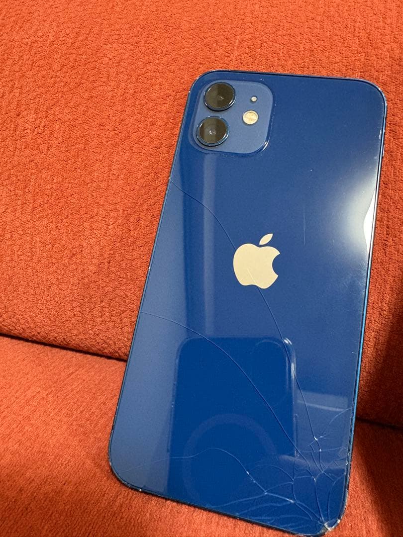 Apple iPhone 12 ブルー 背面割れ 128GB - メルカリ