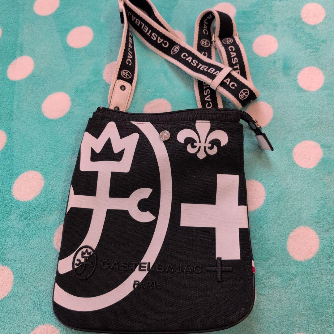 マ*ー様 CASTELBAJAC ショルダーバッグ ブラック/ホワイト CASTELBAJAC（カステルバジャック） バッグ 2WAYショルダーバッグ