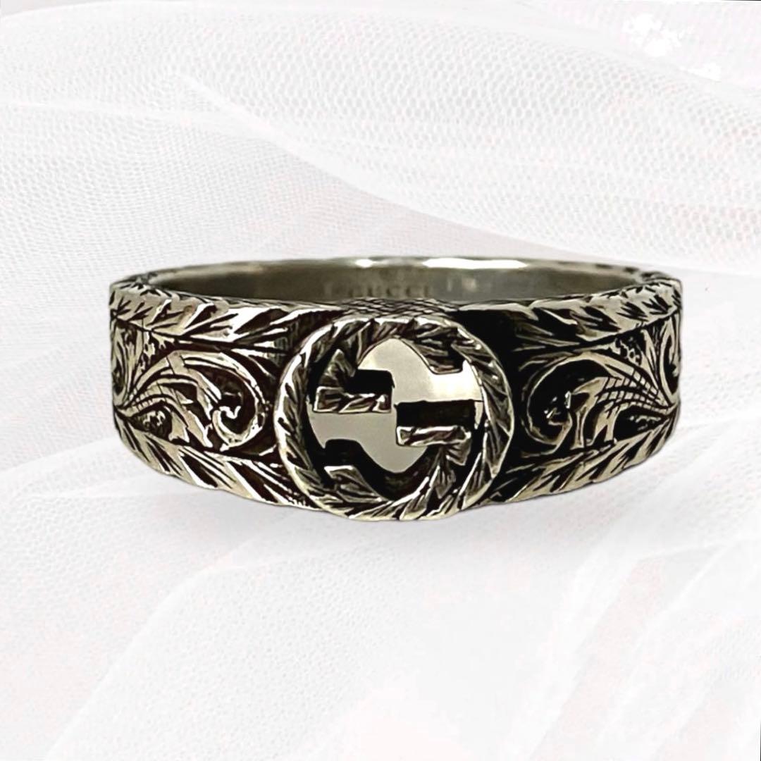 特別価格】美品❤︎GUCCIグッチ インターロッキングG アラベスクリング