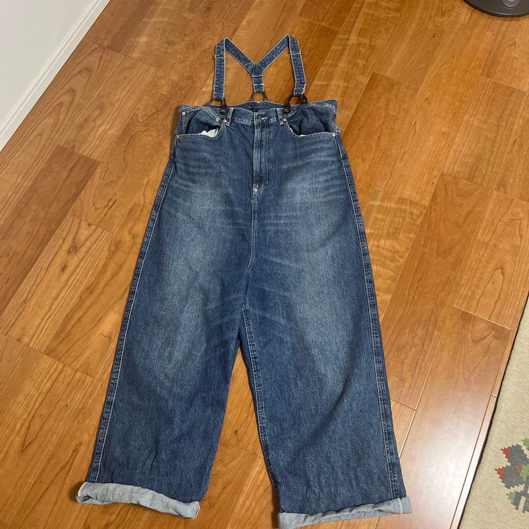 Rhodo lirion デニムサロペット O/S フロントボタンデニムサロペット(オーバーオール)(レディース