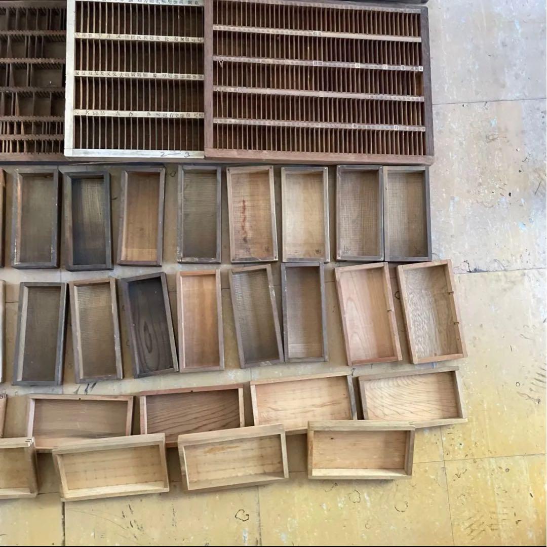 ゲリラセット】活版印刷所から出た木のもの 色々 50個くらい-5【活版