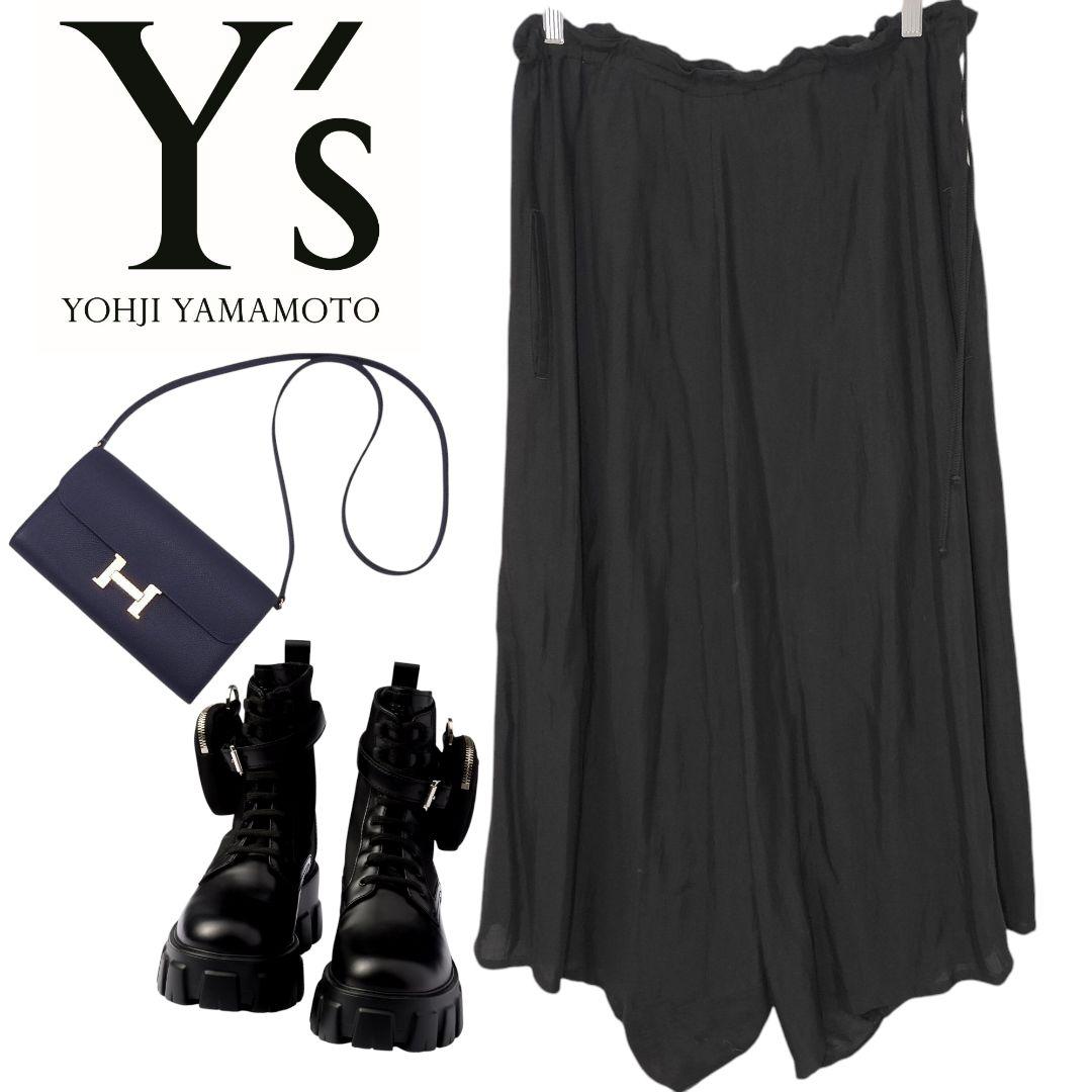 【希少】Y's ワイズ ガウチョ パンツ オーバーサイズボトム ブラック 黒 M 希少】Y's ワイズ ガウチョ パンツ オーバーサイズボトム ブラック 黒