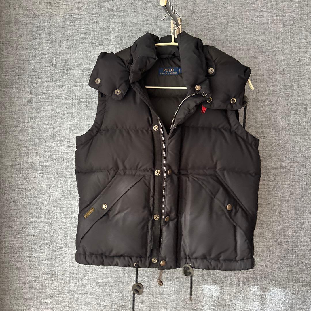 POLO RALPH LAUREN ブラックダウンベスト - メルカリ
