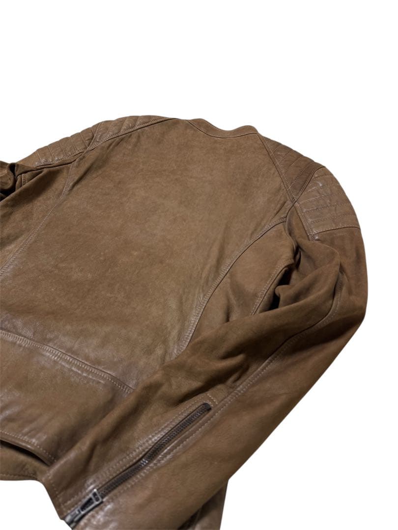 BELSTAFF LEATHER JACKET DARK SAND