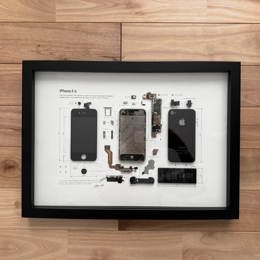 GRID STUDIO iPhone 4S アートパネル あの頃のiPhoneを額縁に入れて壁掛けアートに「Grid Frame Studio GRID