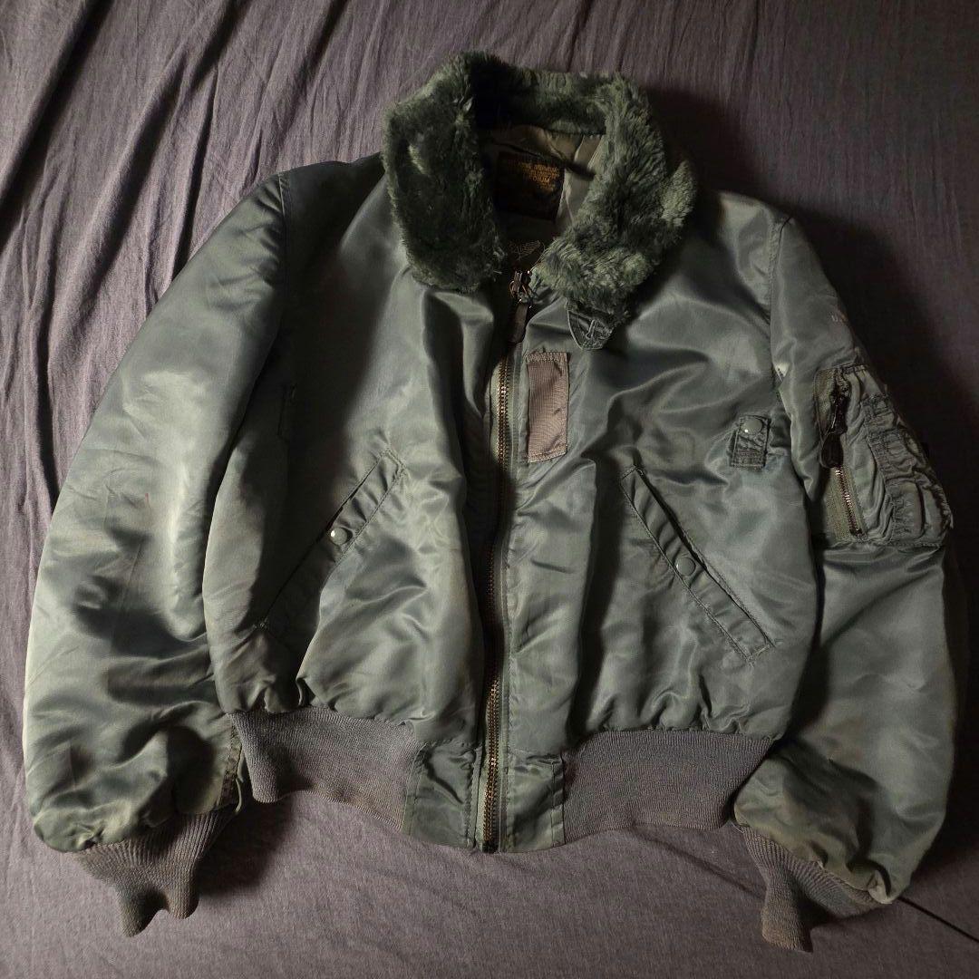 90s USA製 ALPHA INDUSTRIES B-15D SIZE-M 90's ALPHA Industries B-15D フライトジャケット Medium (Dead Stock
