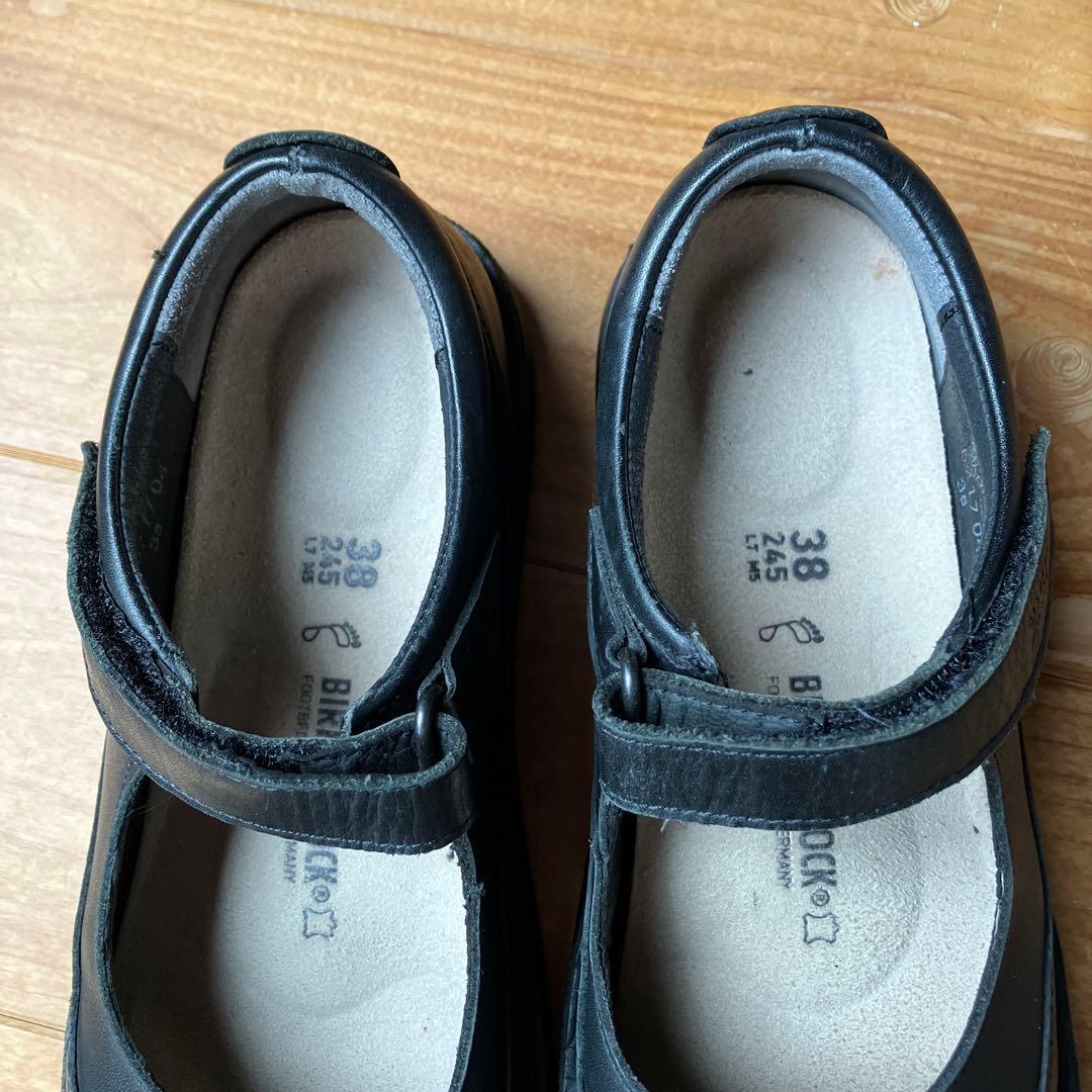 美品 ビルケンシュトック JUNE ストラップシューズ 24.5 本革 黒
