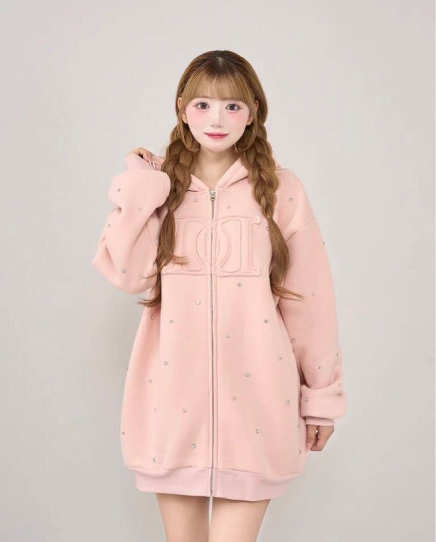 Darich ダーリッチ　DDロゴビジュージップパーカー　PNK ピンク ダーリッチ darich DDロゴビジュージップパーカー ピンク PNK - メルカリ