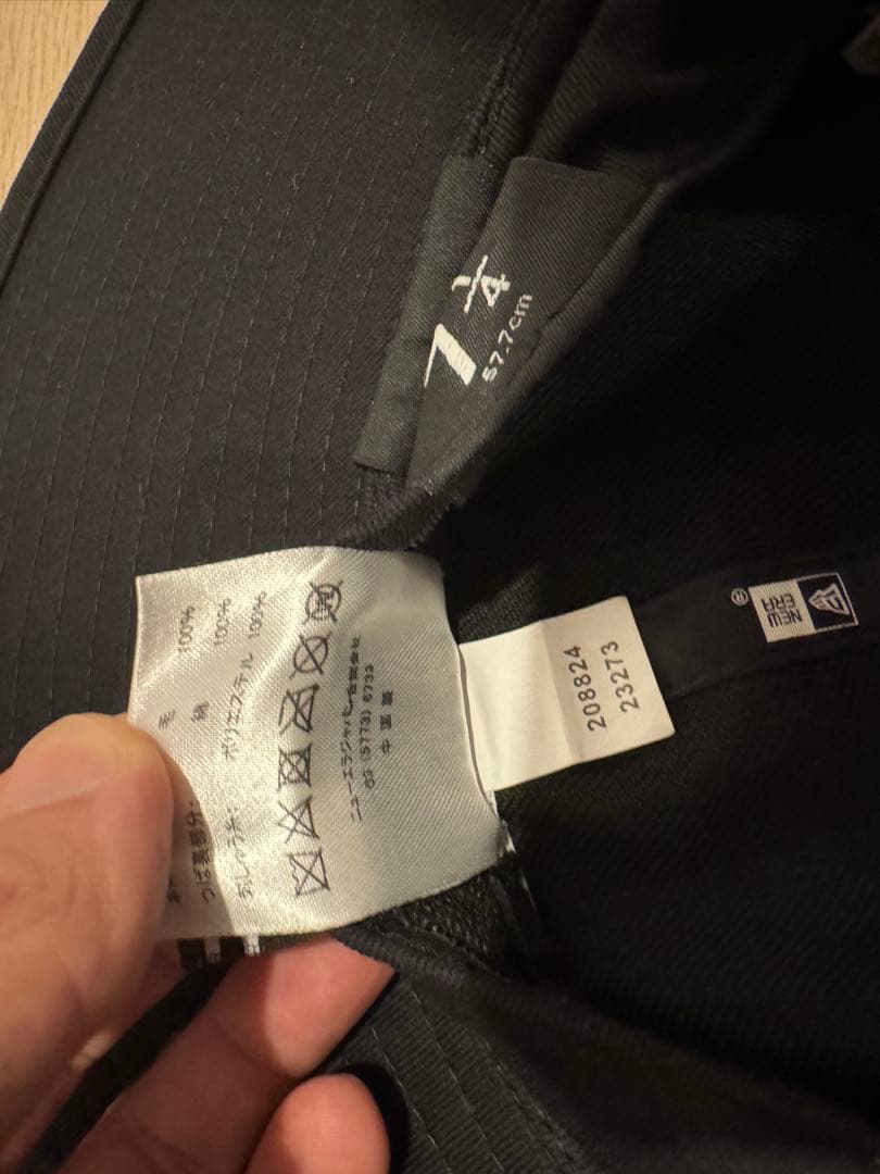 ニューエラ ブリムハット 7 1/4 57.7cm 黒 美品