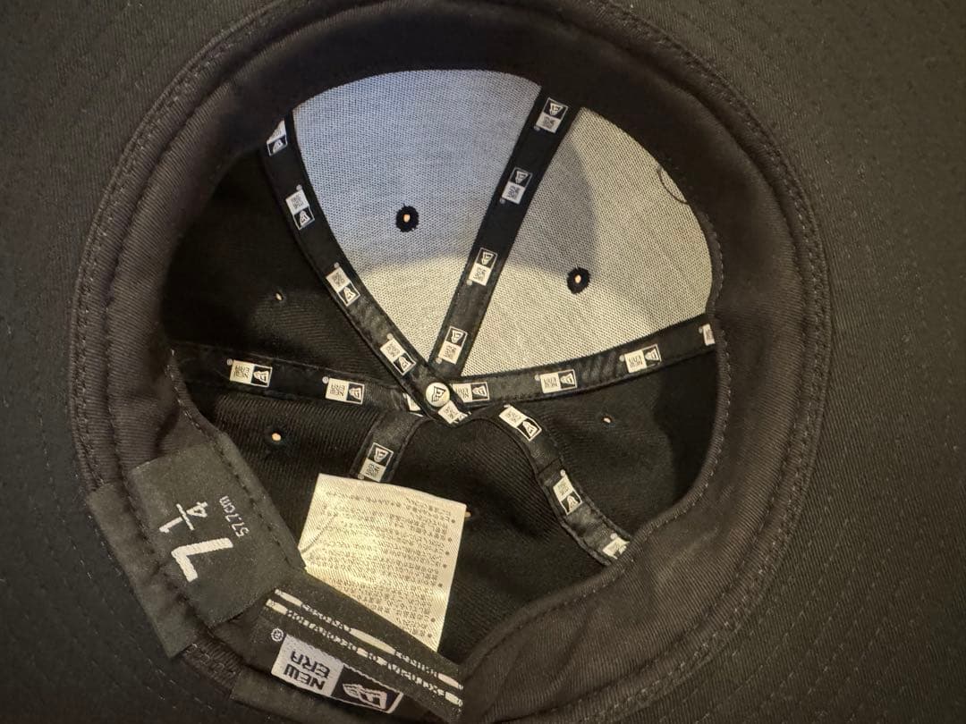 ニューエラ ブリムハット 7 1/4 57.7cm 黒 美品