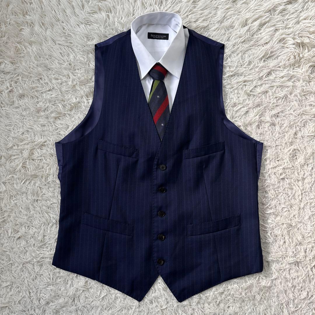 スーツカンパニー セレクト】REDA生地 ネイビー 3ピース 180cm 6d