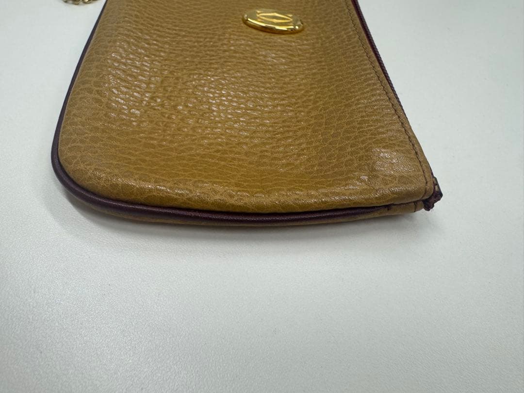 Cartier ブラウン レザーポーチ 箱付き