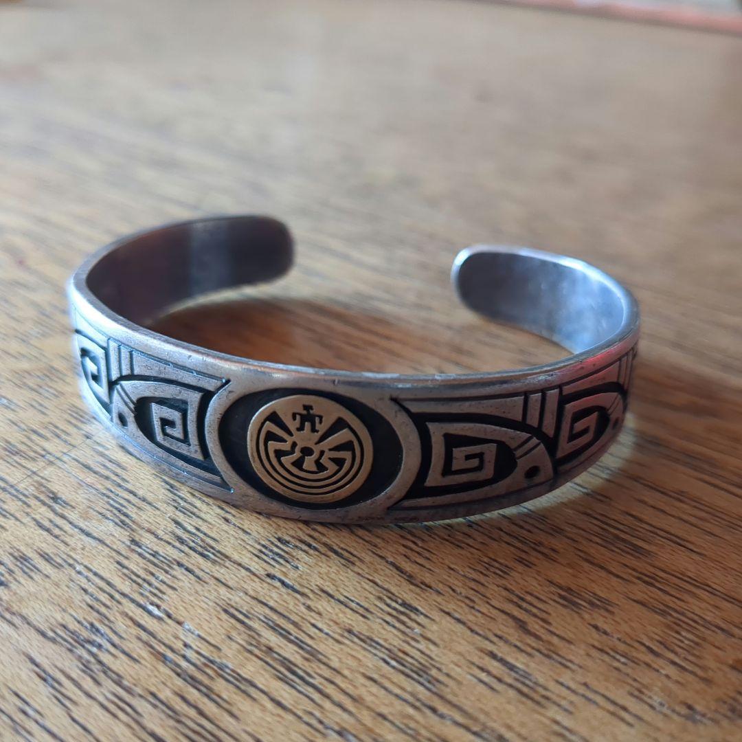 ホピ族 JasonTakala ジェイソンタカラ 14K シルバーバングル Jason Takala ジェイソンタカラ x BEAMS ビームス STERLING/14K ホピ族