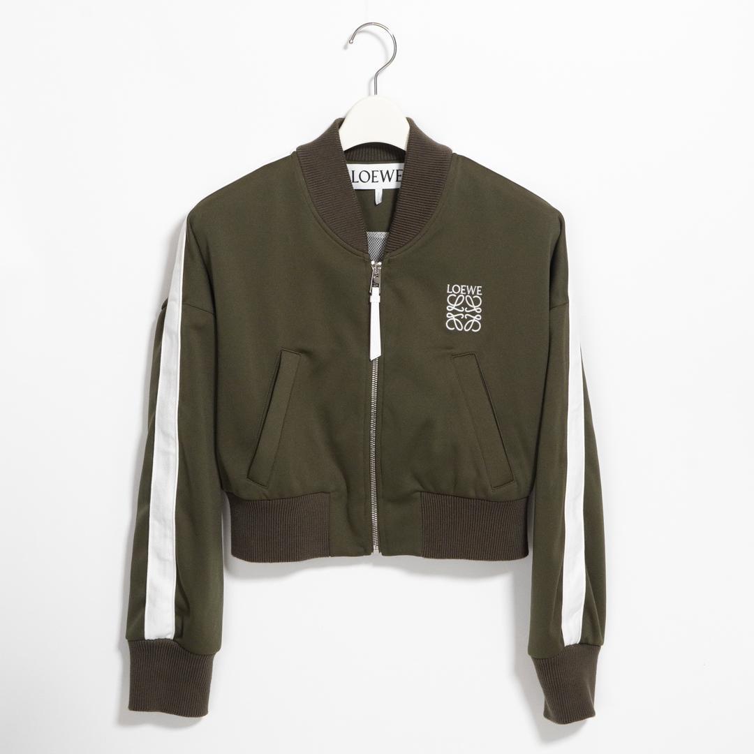 ロエベ ボンバー ジャケット カーキ グリーン ジャージ アナグラム