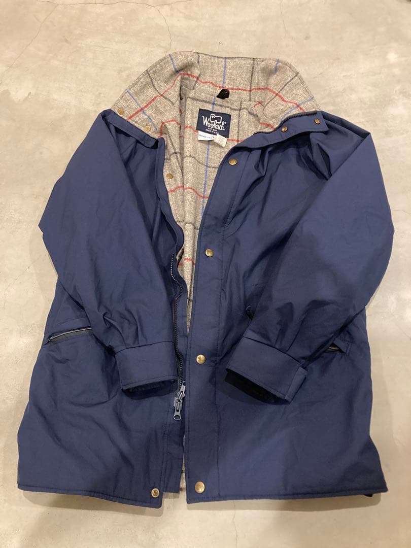 Woolrich コート USA製 GORE-TEX 古着 ナイロン 80s WOOLRICH（ウールリッチ） 80s USA製 紺タグ ヴィンテージ ダウン
