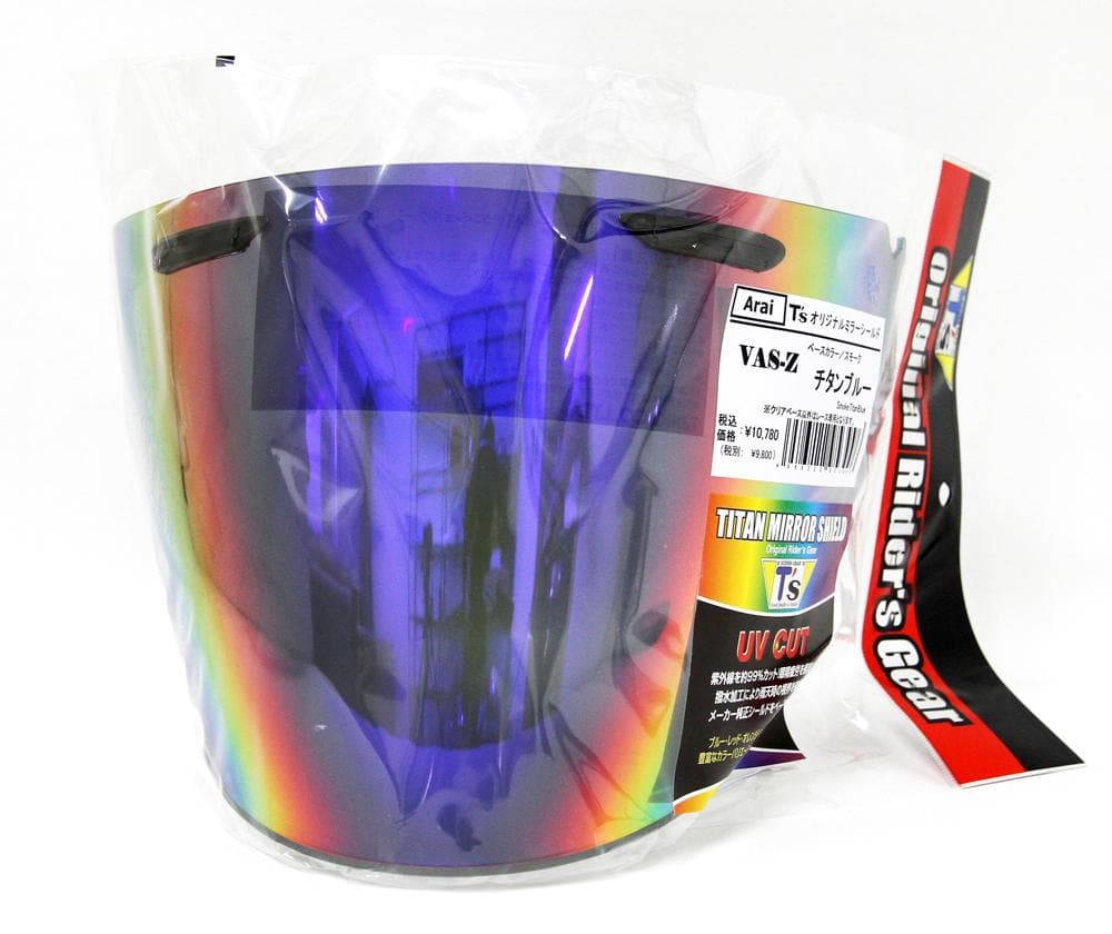 Ts ミラーシールド AraiVAS-Zブローシールド スモーク（チタンブルー